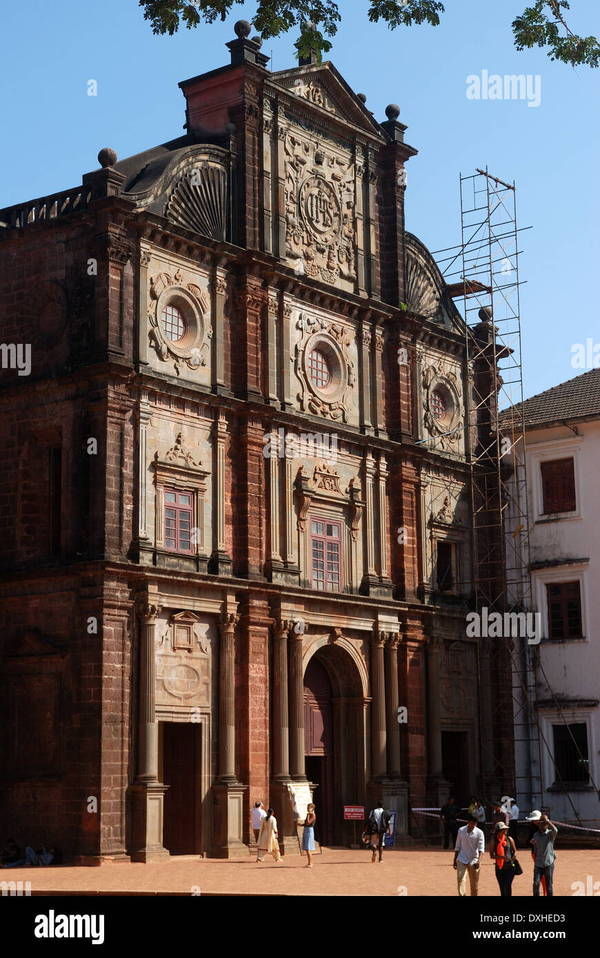 Basilica del Bom Jesus chiesa,Goa, India.Questo è un sito patrimonio mondiale dell'UNESCO. Foto Stock