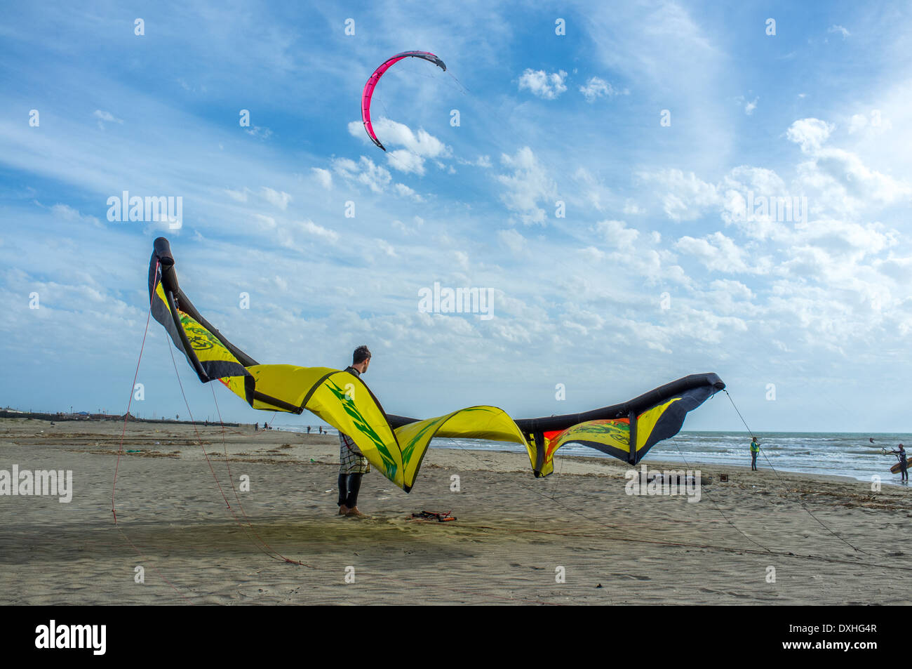 Preparazione per volare Foto Stock