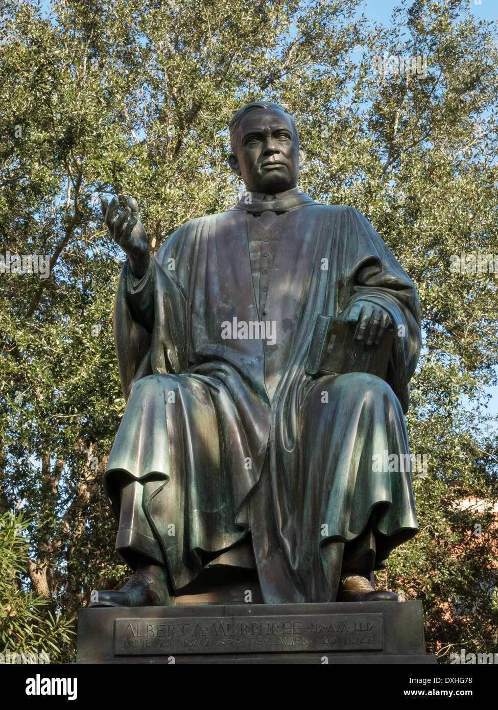 Albert A. Murphree statua presso l'Università della Florida, Gainesville, FL, Stati Uniti d'America Foto Stock