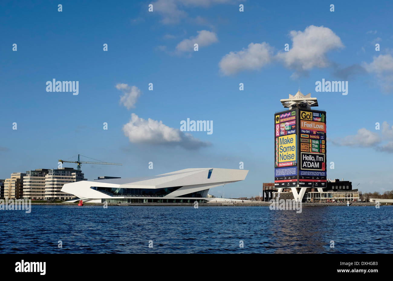 Architettura contemporanea in Olanda, Amsterdam, Paesi Bassi, Europa Foto Stock