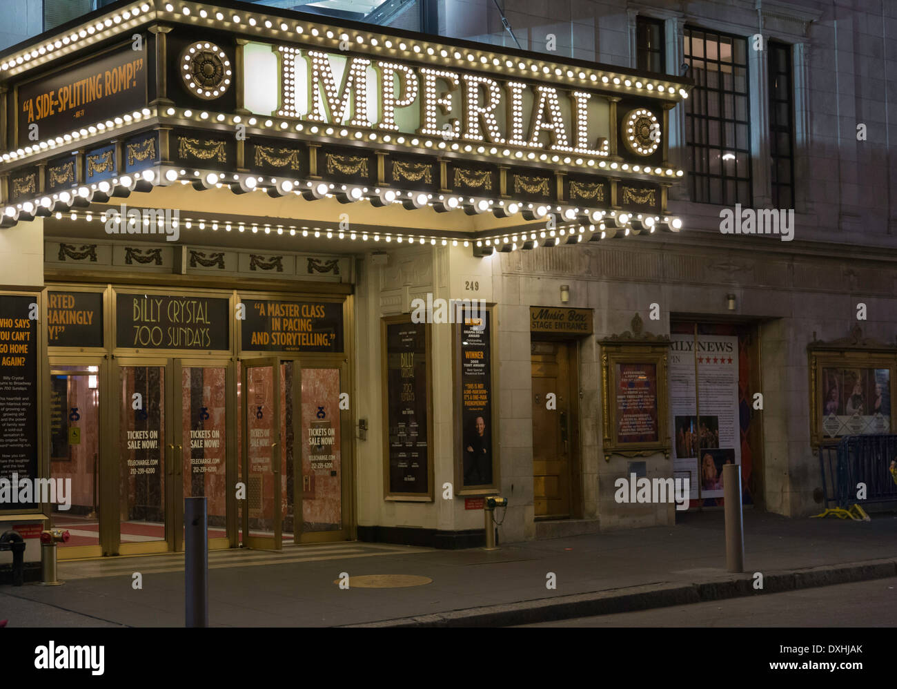 Broadway Imperial Theatre Marquee, NYC Foto Stock