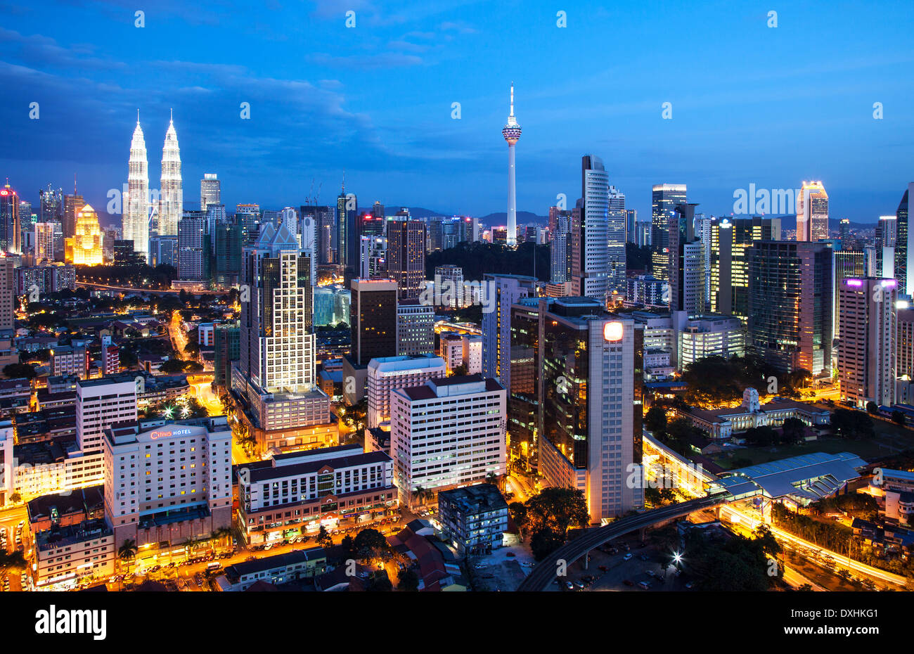 Kuala Lumpur Skyline, Malaysia Foto Stock