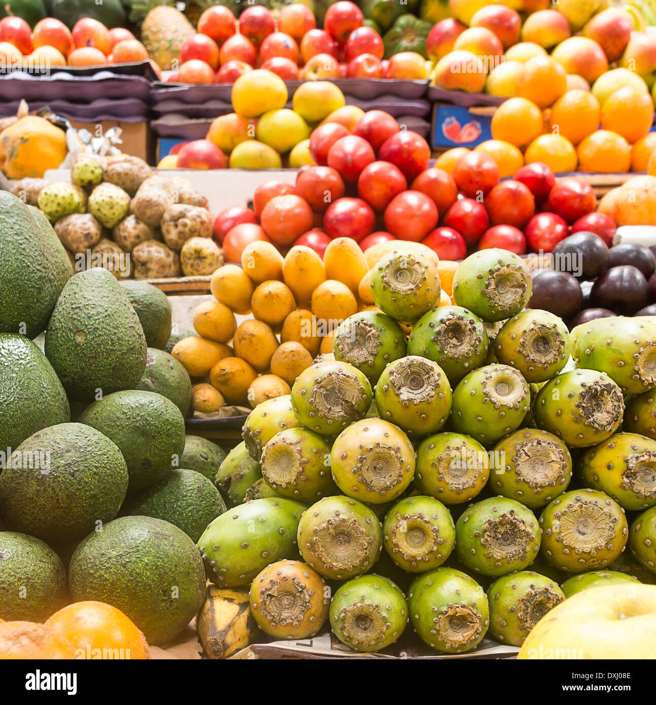 Frutta fresca in un mercato Foto Stock