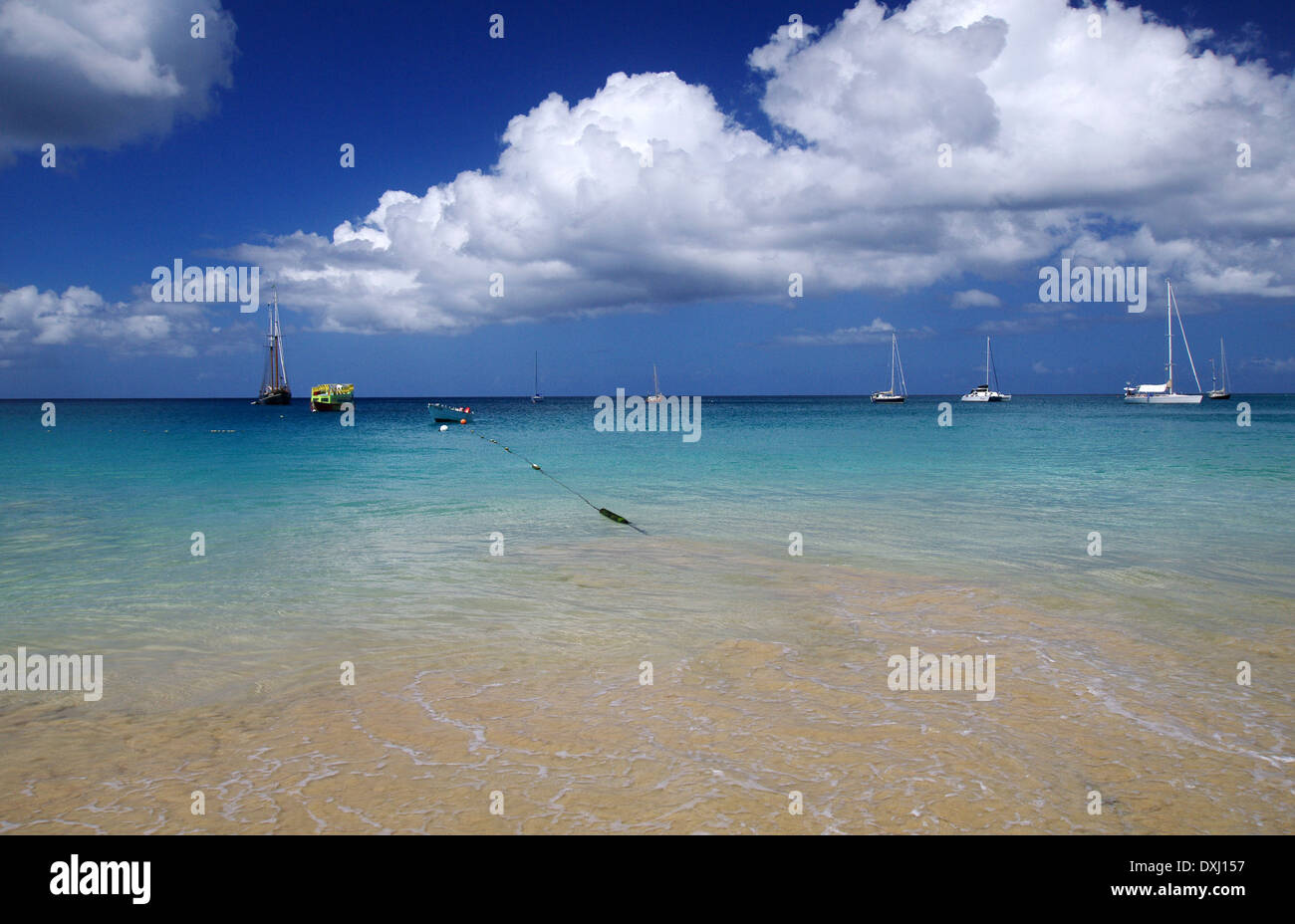 Store Bay Beach, Tobago Foto Stock