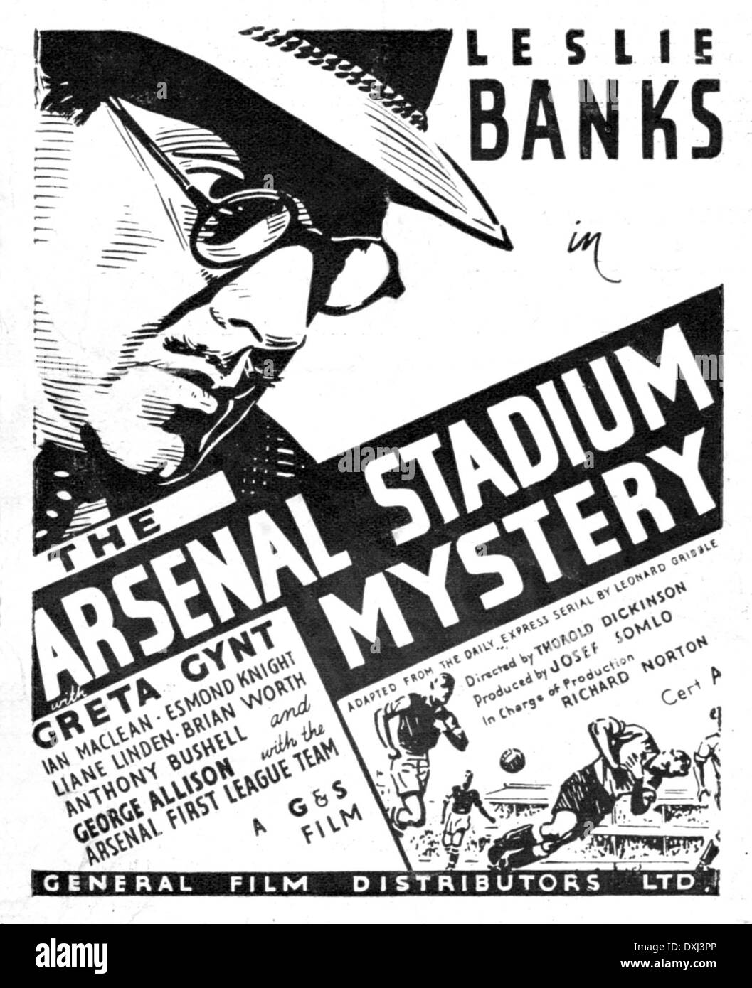 L'ARSENAL STADIUM mistero (GRAN BRETAGNA 1939) diretto da THO Foto Stock