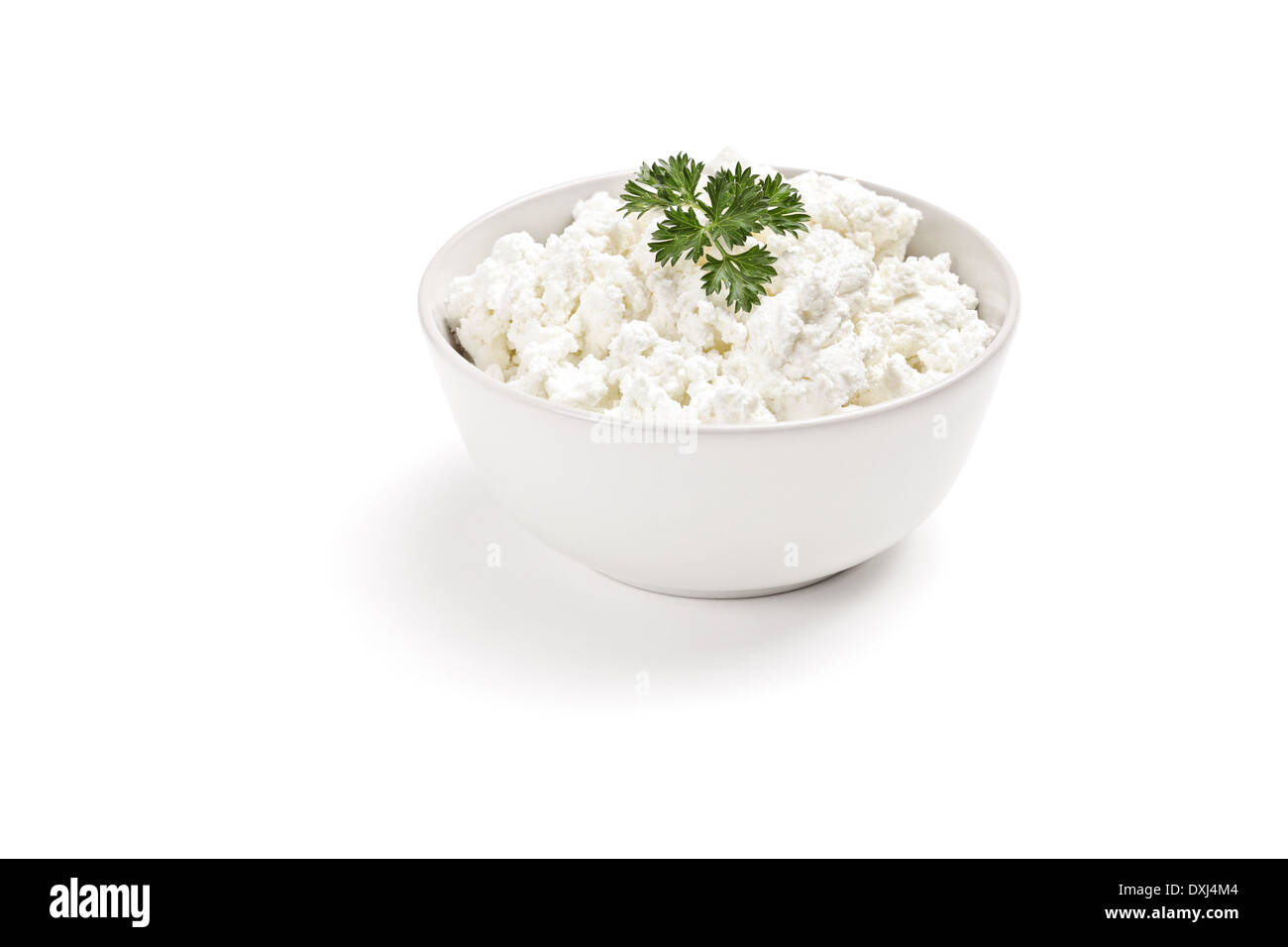 Freschi di ricotta in una ciotola Foto Stock