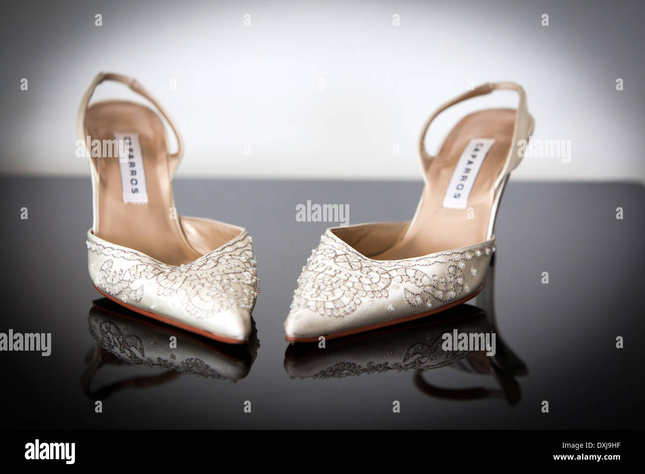 Caparros scarpe di nozze, nel marzo 2012. Foto Stock