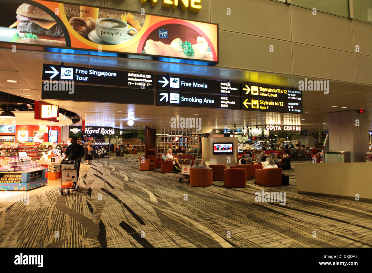L'Aeroporto Changi di Singapore Foto Stock