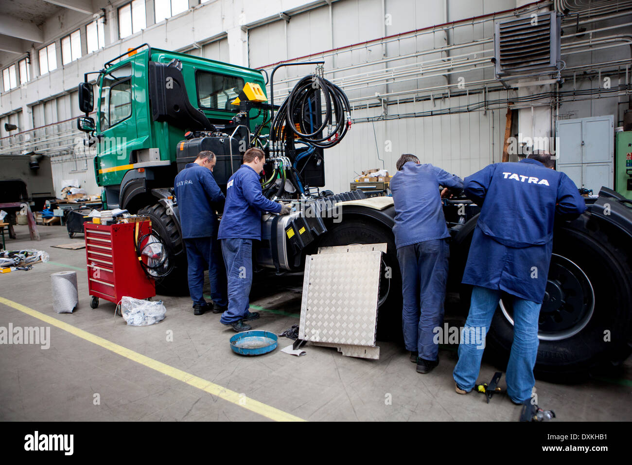 Il Tatra, produzione carrelli, Koprivnice Repubblica Ceca Foto Stock