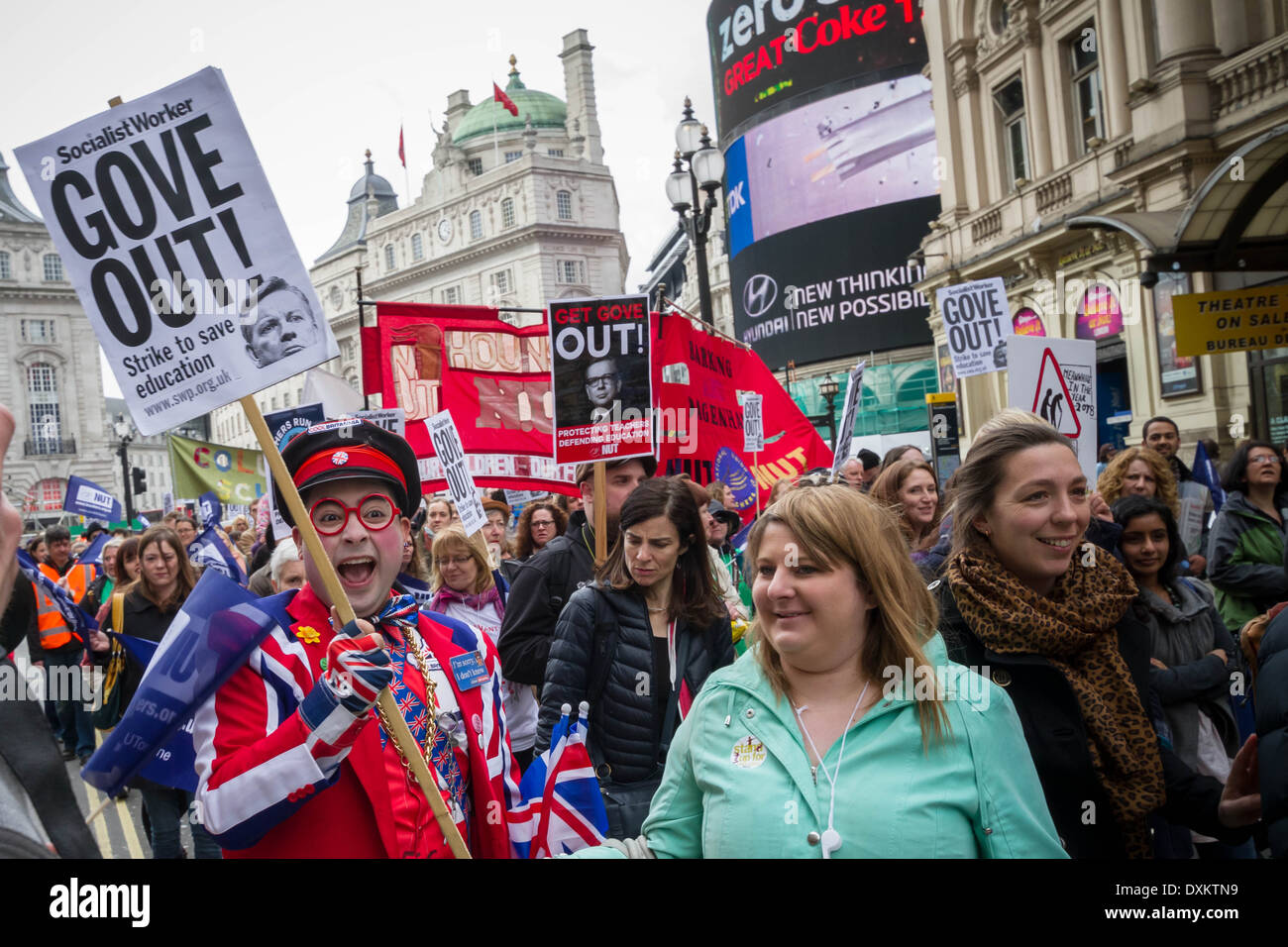 Migliaia di insegnanti marzo sul dado sciopero giorno a Londra Foto Stock