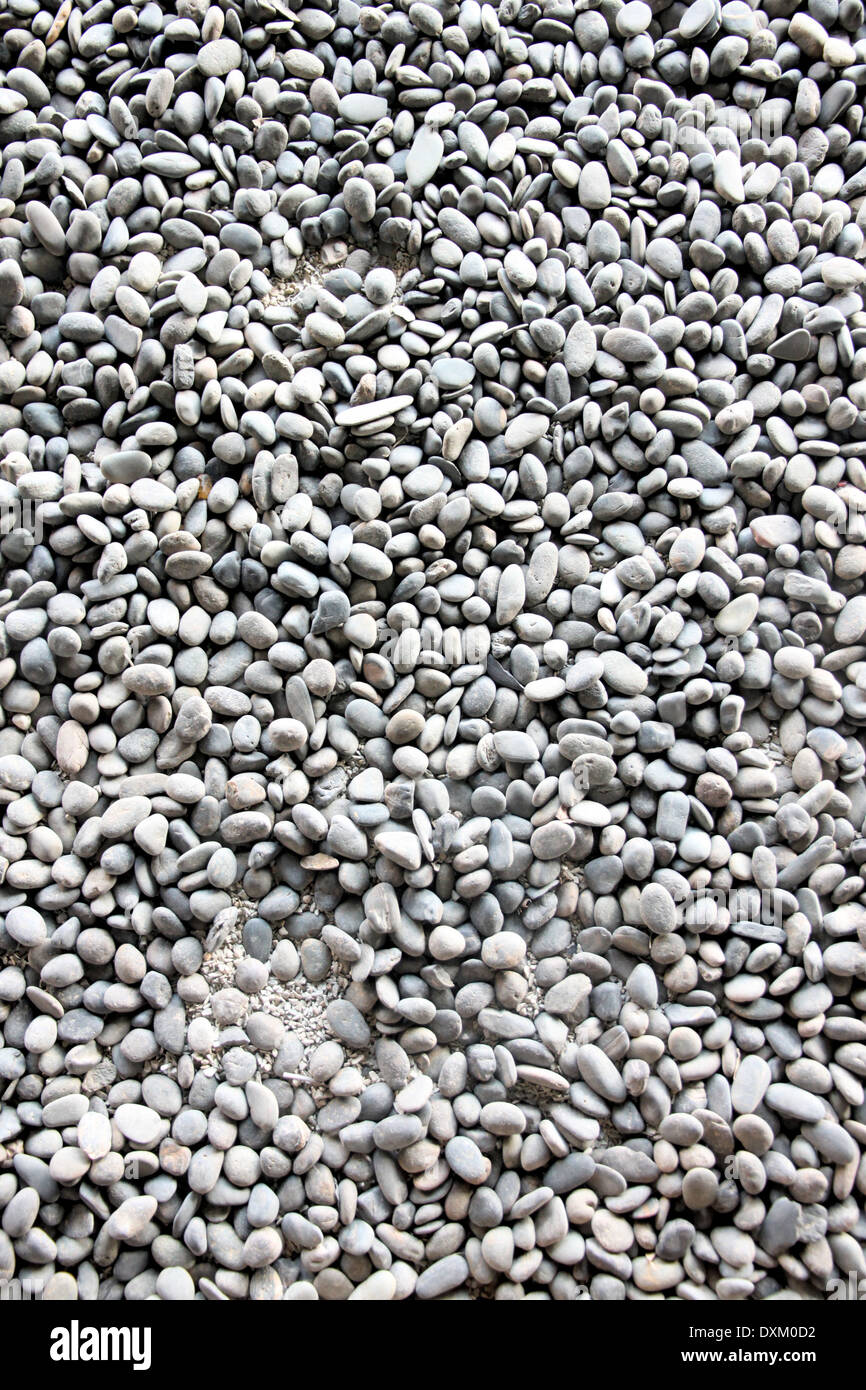 Pavimento decorativo modello di una pietra di ghiaia per lo sfondo. Foto Stock