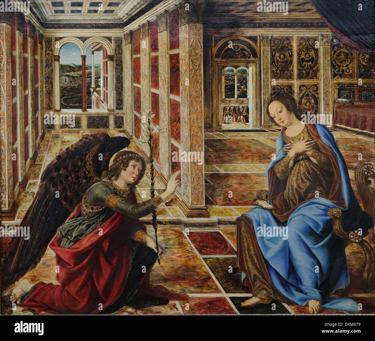 Piero del Pollaiuolo - l'Annunciazione e Maria - XV secolo - Scuola di Italiano - Gemäldegalerie - Berlino Foto Stock