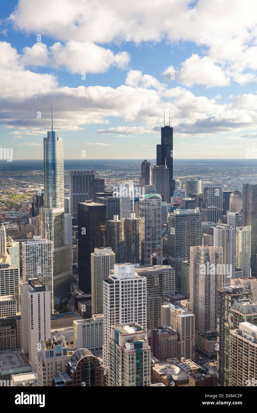Chicago, Illinois, Stati Uniti d'America, downtown skyline della città Foto Stock