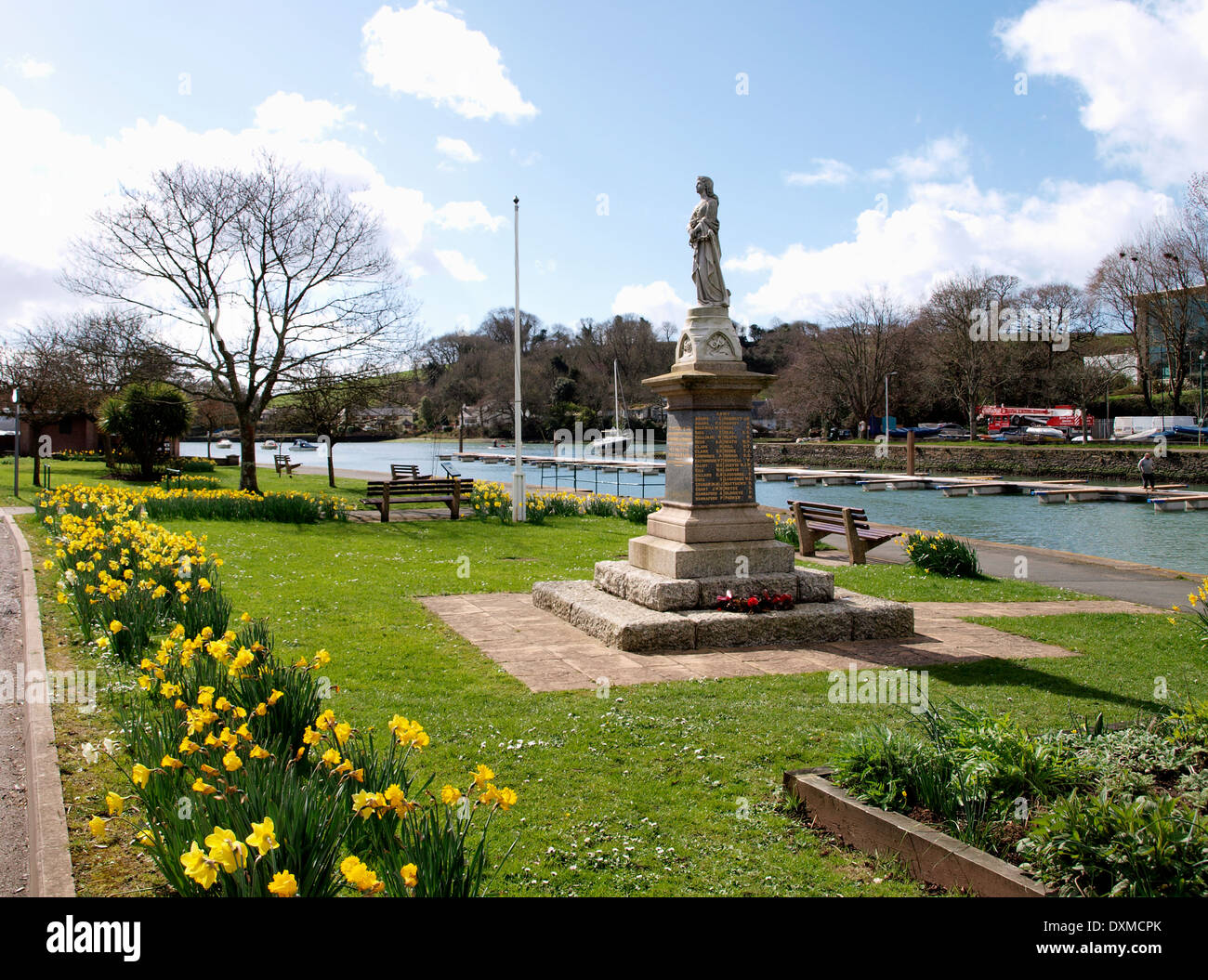 Giardini pubblici, Kingsbridge, Devon, Regno Unito Foto Stock