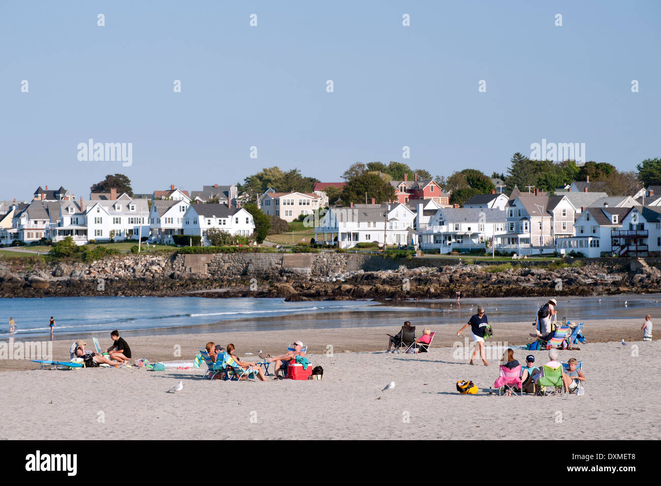 Breve Sands Beach, York, Maine, Stati Uniti d'America Foto Stock