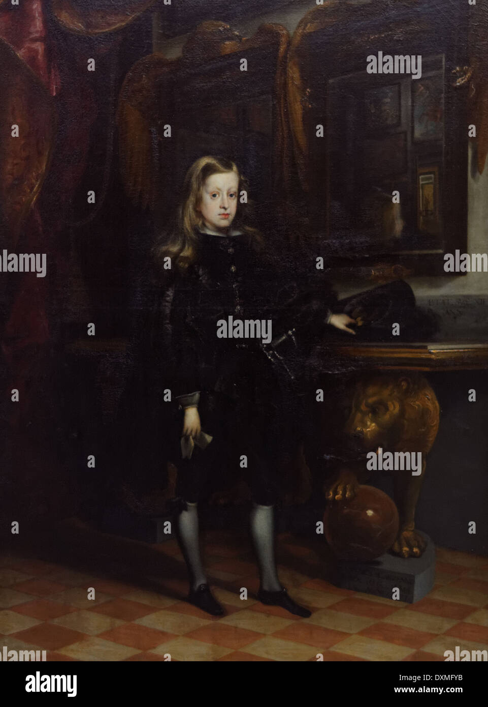 Juan Carreno de Miranda - Re Carlo II di Spagna (giovani) - 1673 - XVII secolo - Scuola di Spagnolo - Gemäldegalerie - Berlino Foto Stock