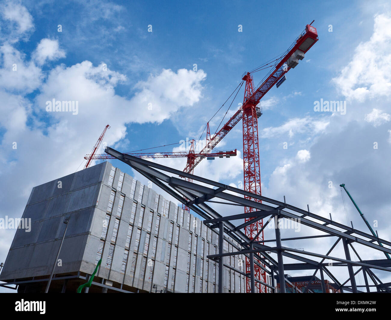 Sito in costruzione sul primo Street Manchester REGNO UNITO Foto Stock
