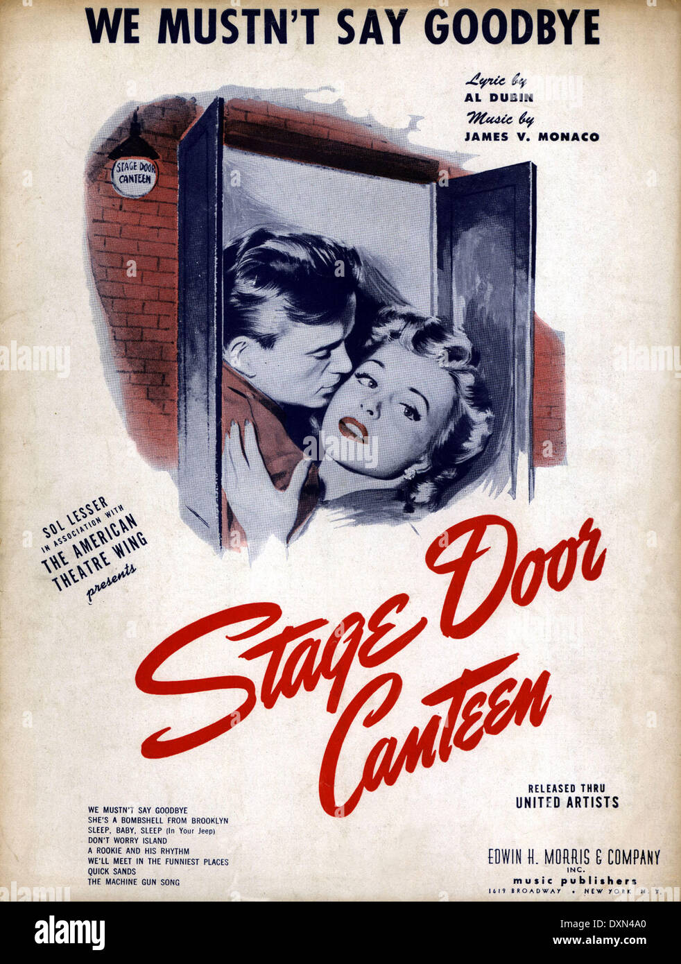 Stage door canteen film immagini e fotografie stock ad alta risoluzione