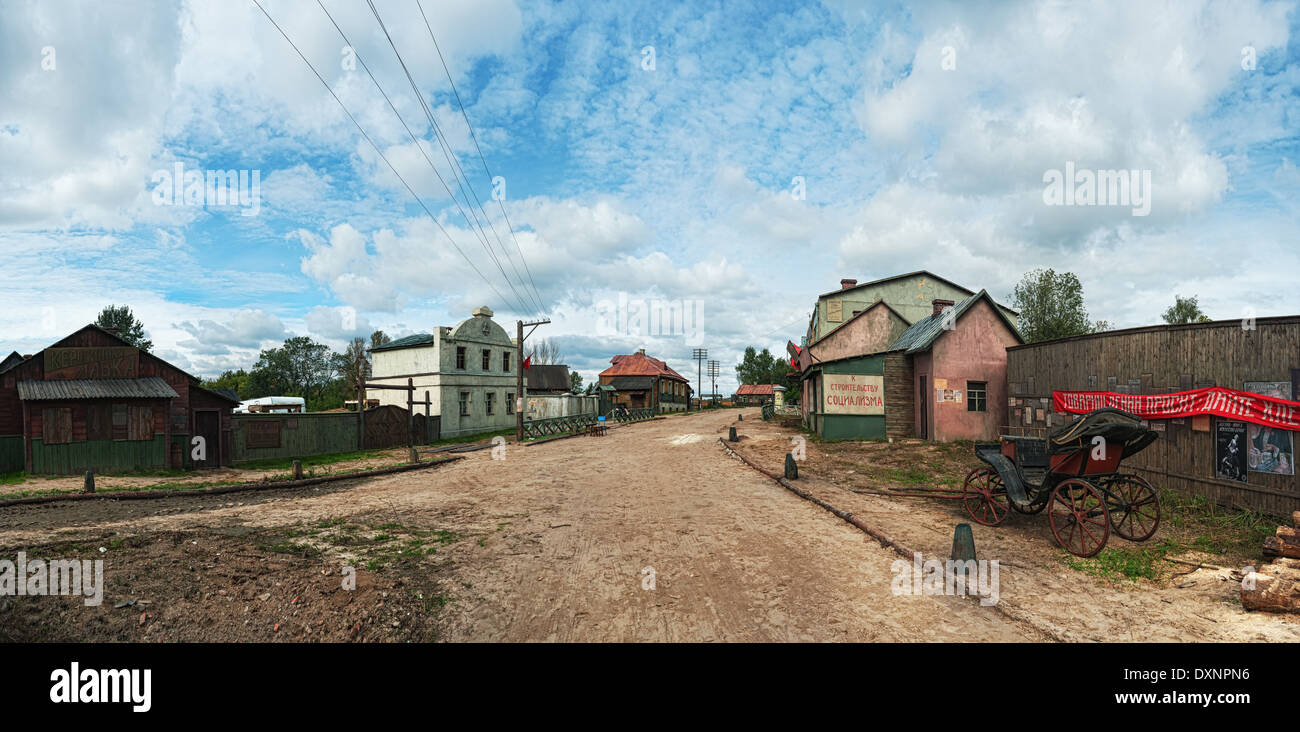 Strade di Vitebsk dell'inizio xx palpebra costruito per riprese di film. Foto Stock