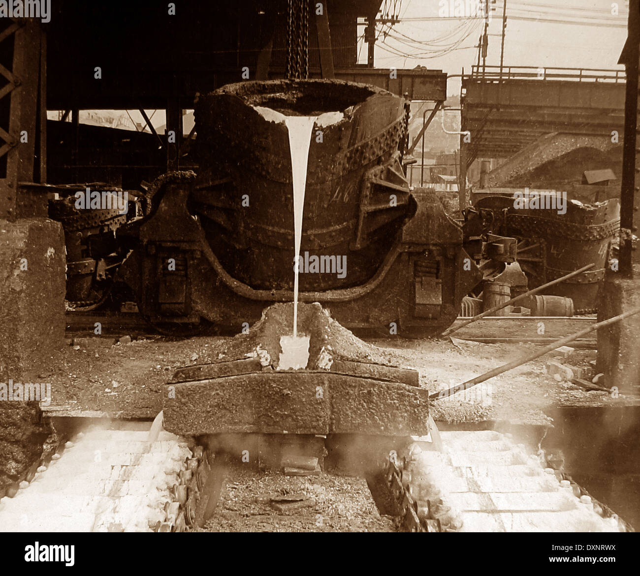 Ghisa macchina acciaierie a Pittsburg in Pennsylvania USA primi 1900s Foto Stock