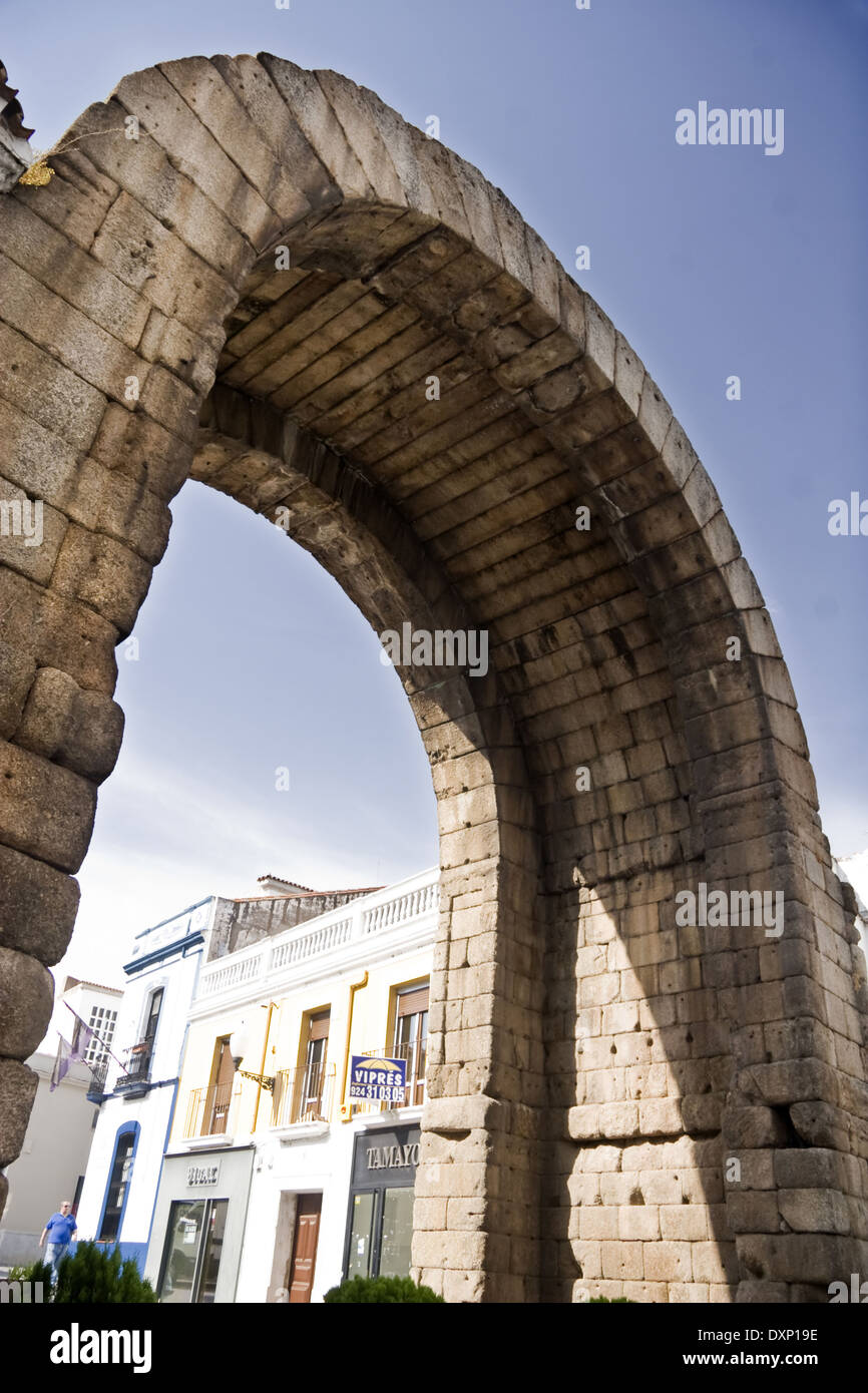 Di Traiano arch, Merida Foto Stock