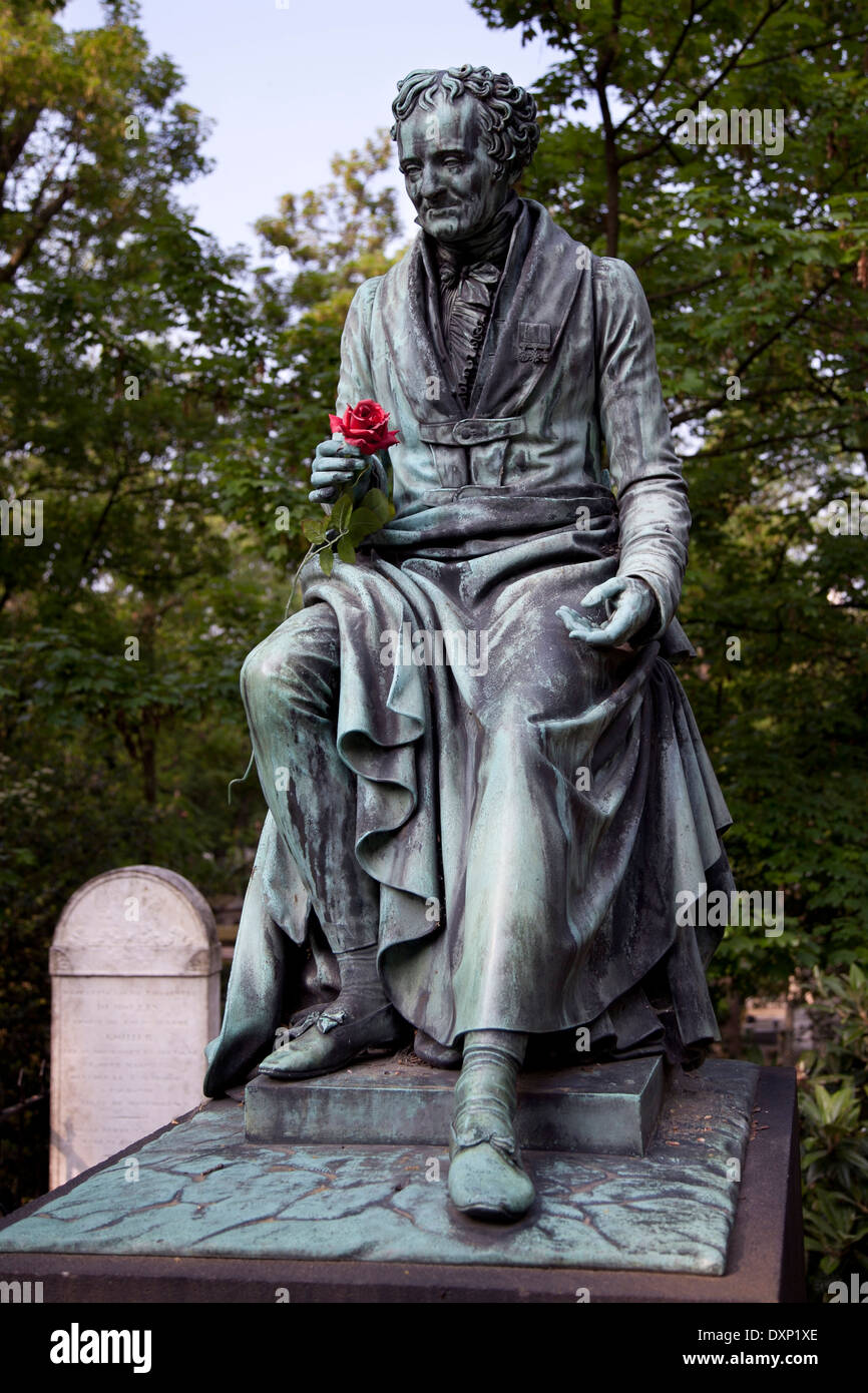 Vivant Denon, monumento nel cimitero di Pere Lachaise, Parigi Foto Stock