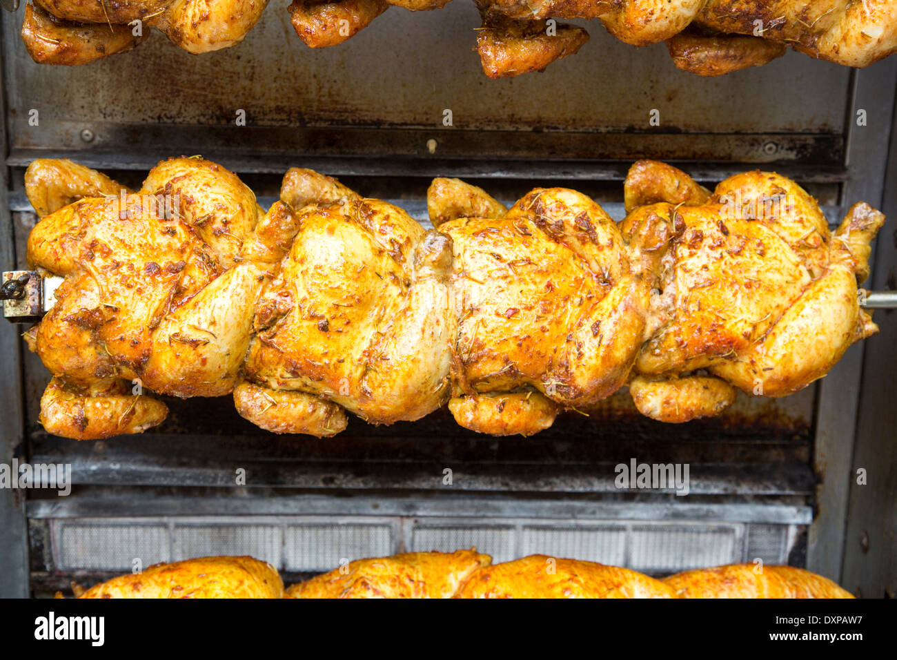 Pollo Rotisserie a Sousse, Tunisia Foto Stock