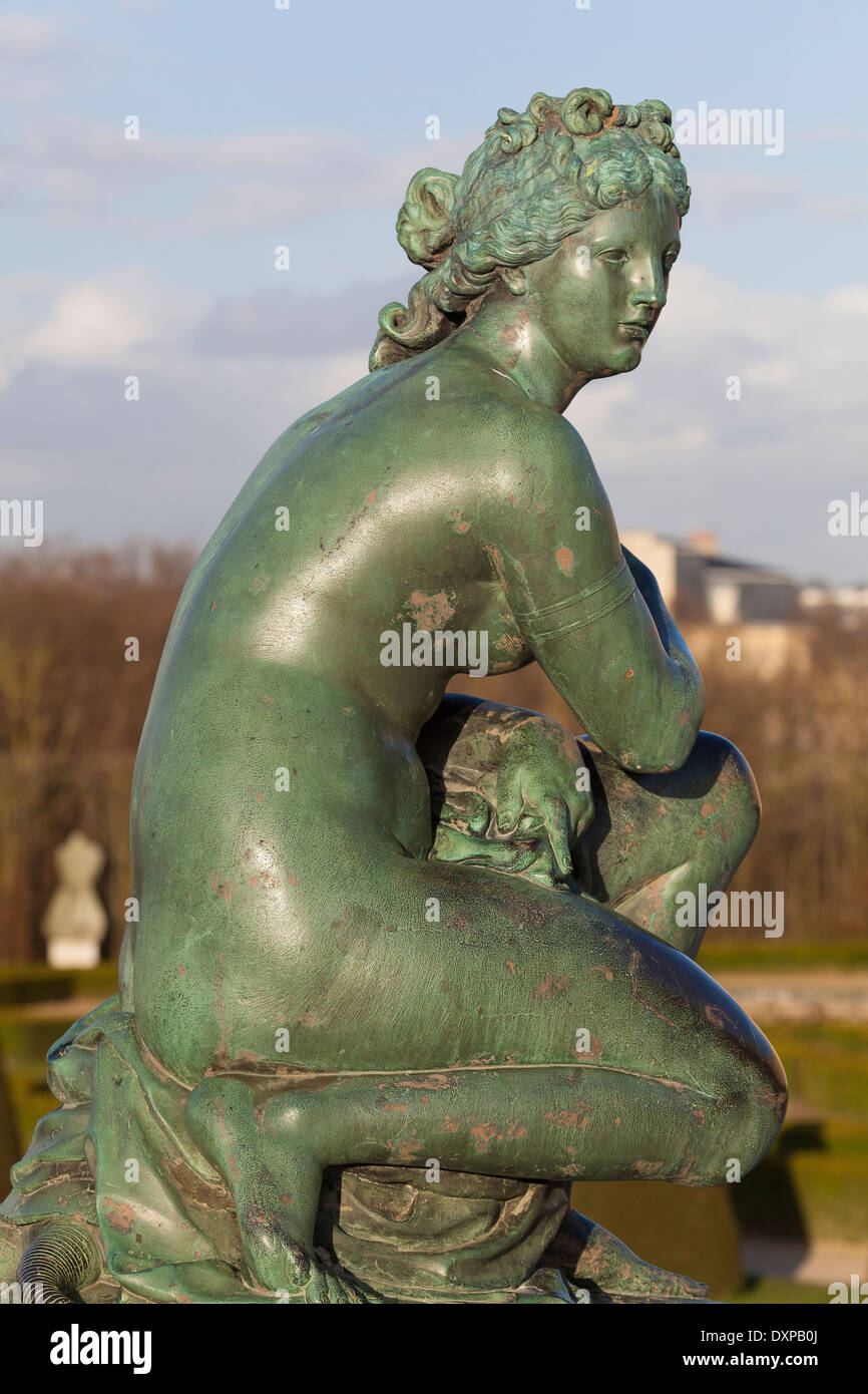 "Venus Accroupie' nei giardini di Versailles, Yvelines, Francia Foto Stock