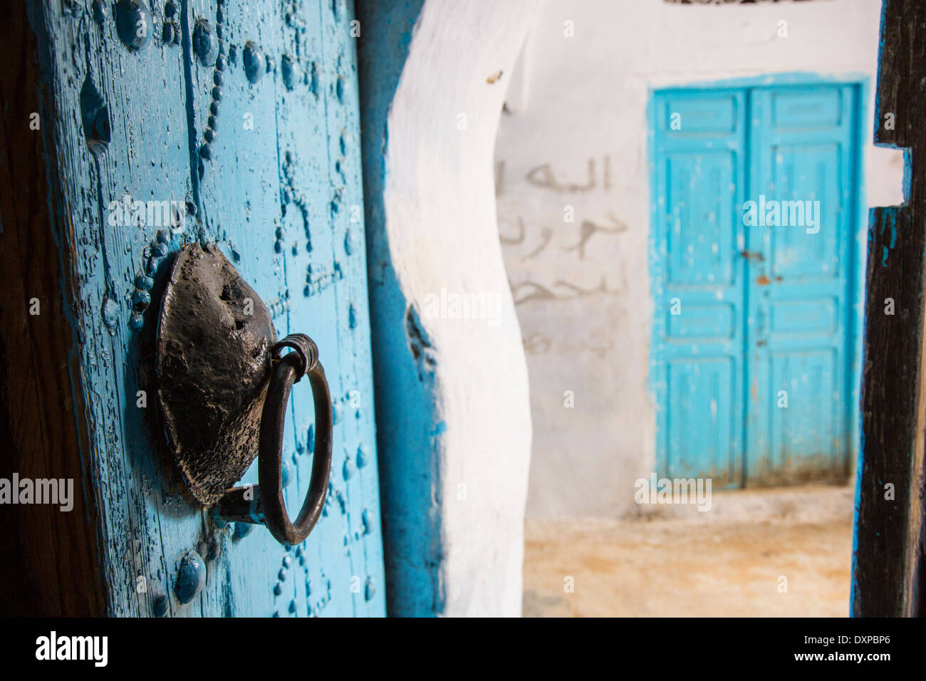 La vecchia porta della Medina, Kairouan, Tunisia Foto Stock