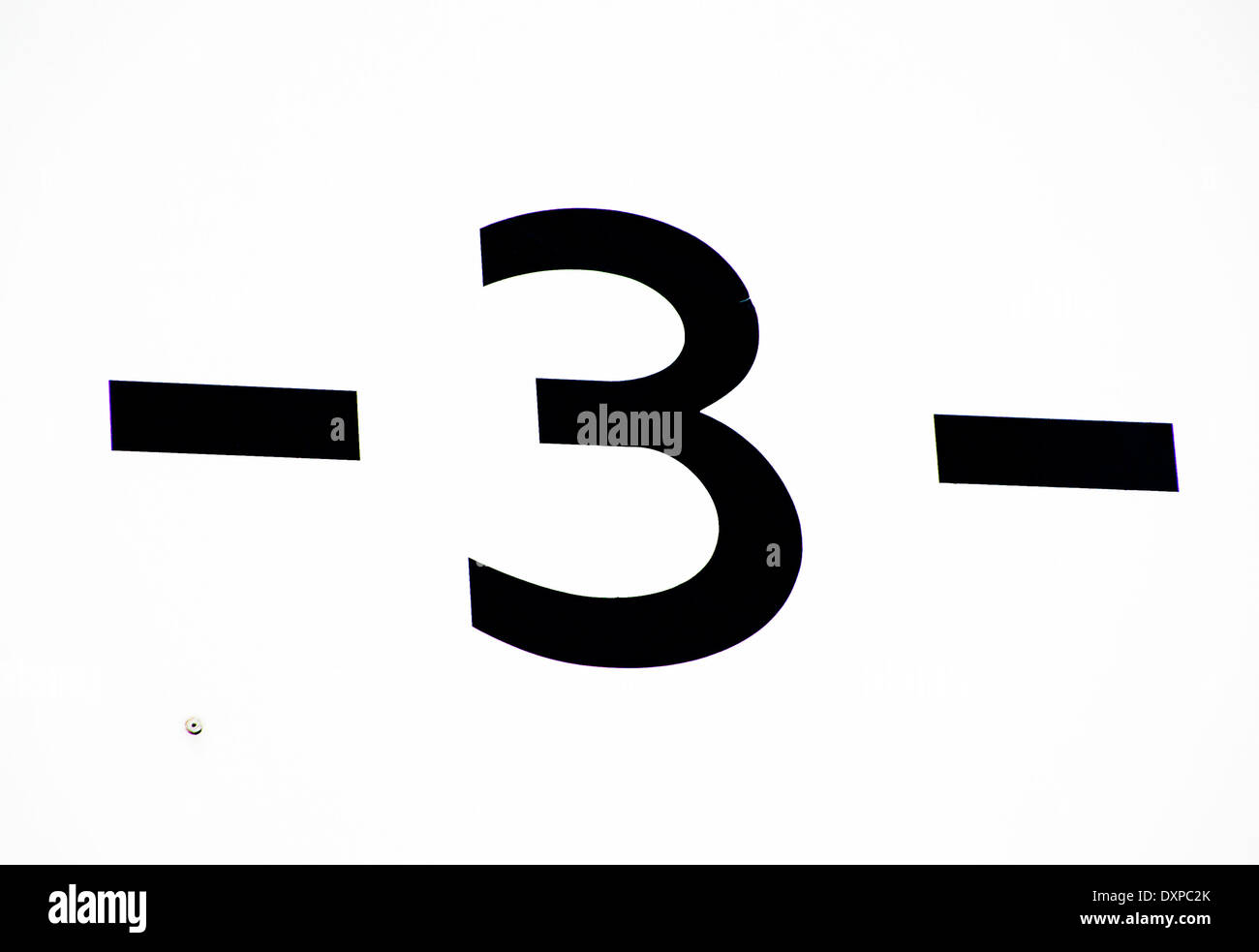 Numero 3 tre Foto Stock