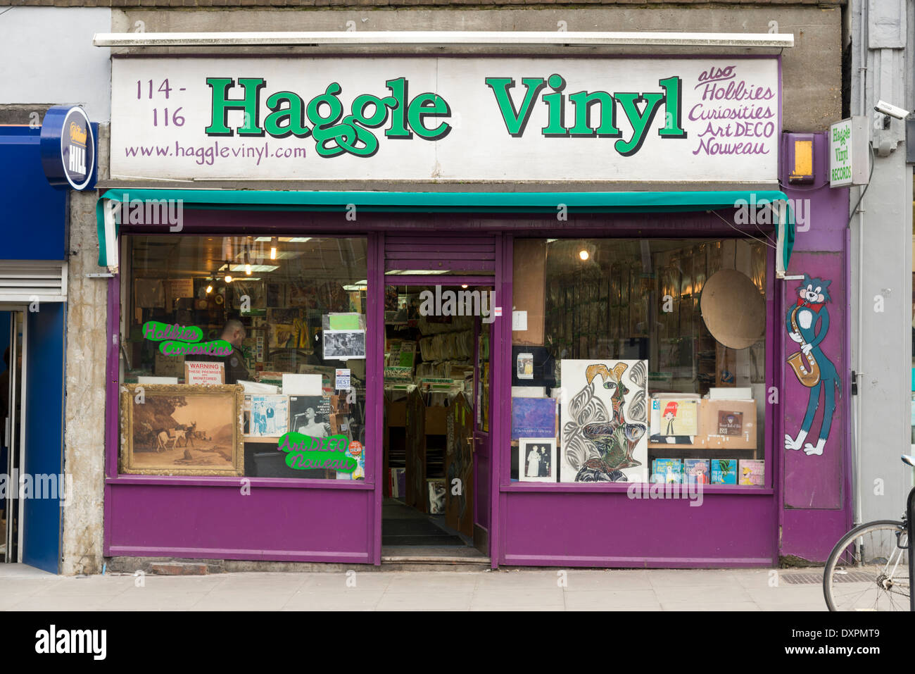 Contrattare vinile shop su Essex Road Islington, London, England, Regno Unito Foto Stock
