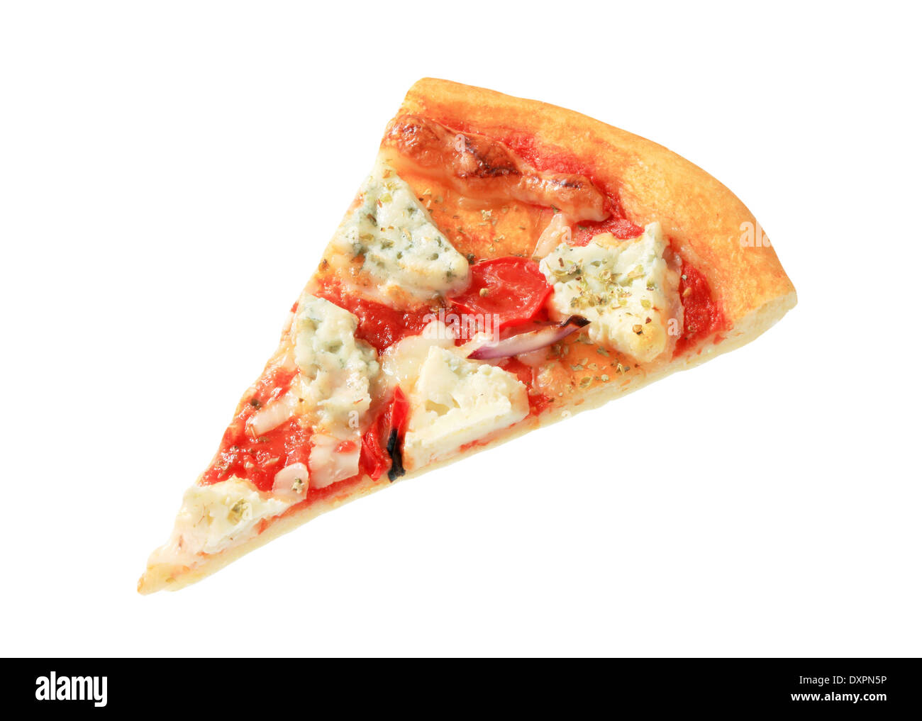Un trancio di pizza quattro formaggi Foto stock Alamy Un trancio di pizza quattro formaggi Foto stock Alamy