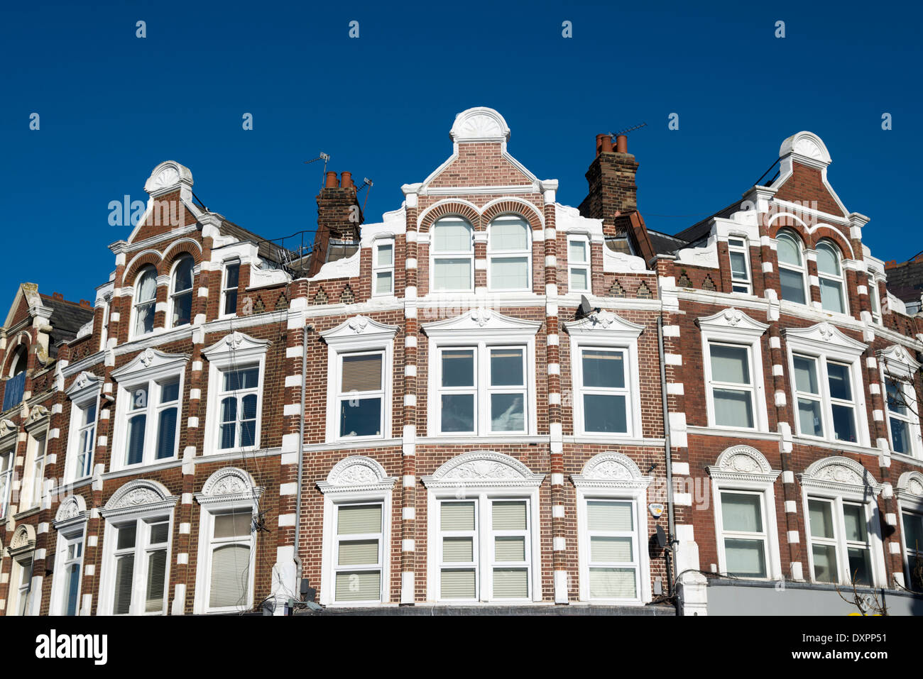 Case a schiera in Crouch End, North London, England, Regno Unito Foto Stock