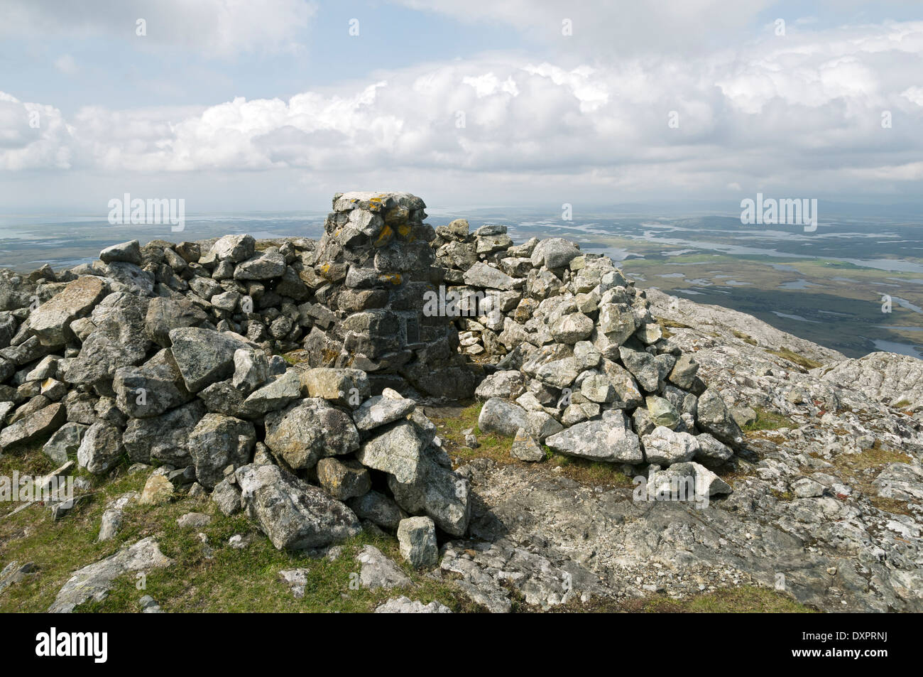 Il vertice di Eaval (Eabhal) 347m, North Uist, Western Isles, Scotland, Regno Unito Foto Stock
