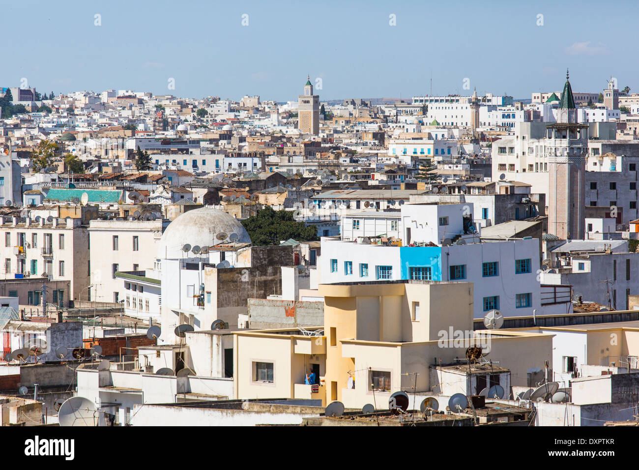 Vista sul tetto di Tunisi, Tunisia Foto Stock
