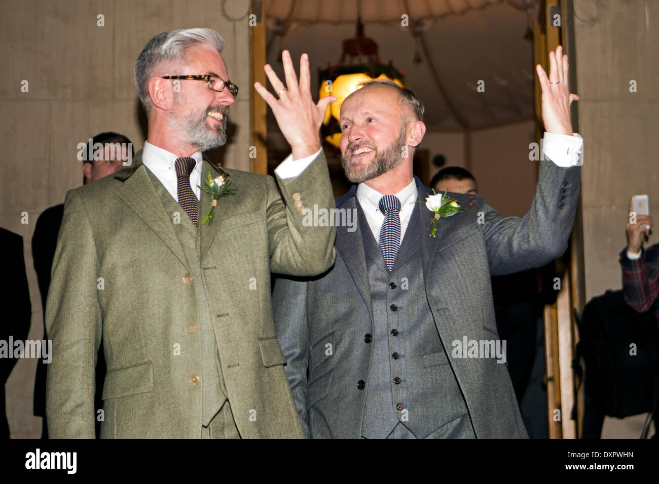 UKs primo matrimonio gay, Brighton, Sussex. Foto Stock