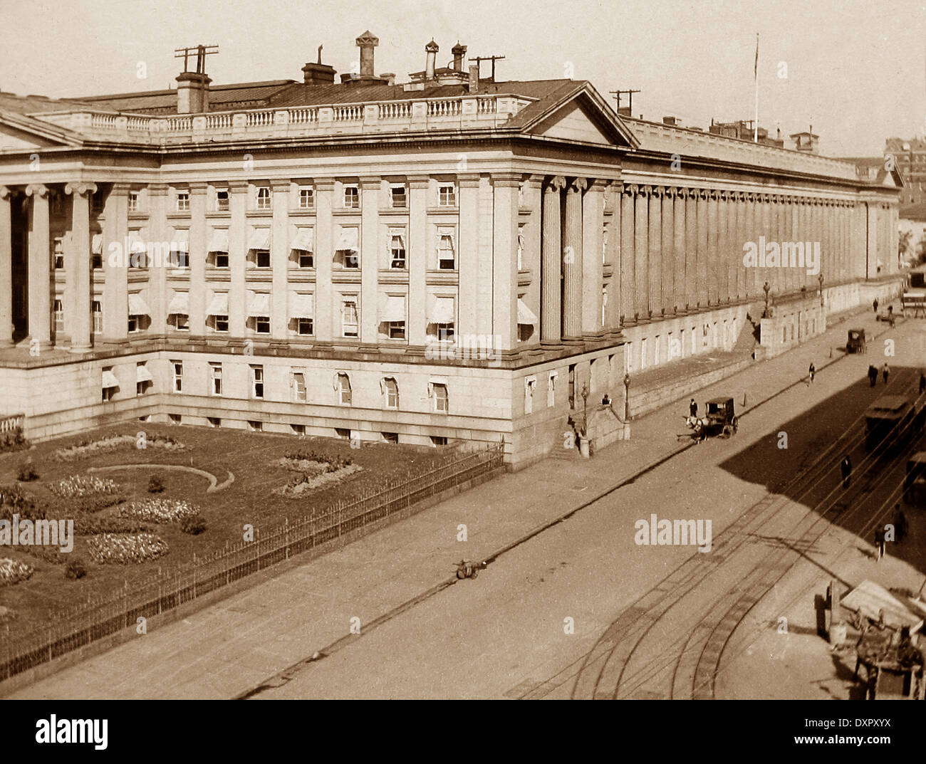 Del Tesoro degli Stati Uniti la costruzione di Washington DC USA primi 1900s Foto Stock