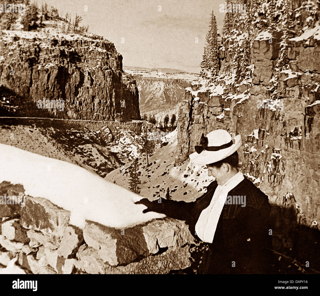 Gap del Golden Gate Yellowstone Park USA primi 1900s Foto Stock