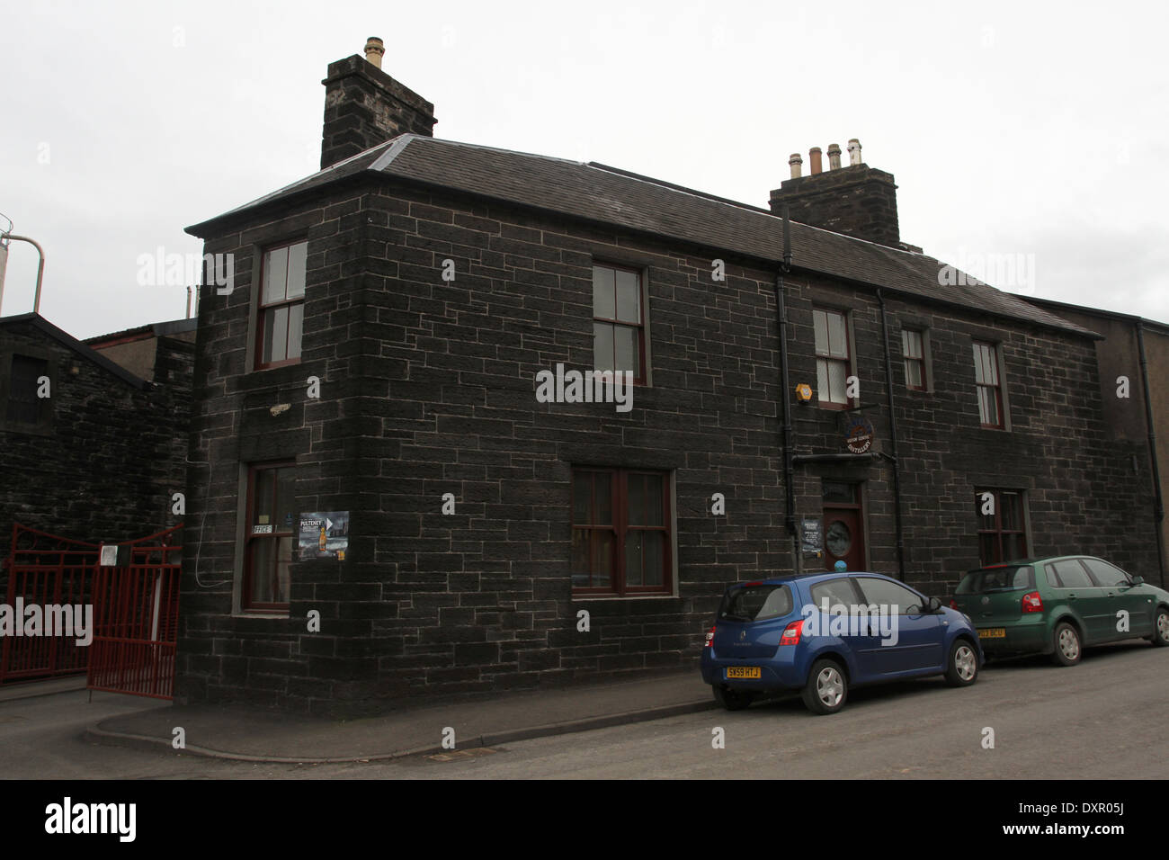 Pulteney Distillery e centro visitatori stoppino Scozia Marzo 2014 Foto Stock