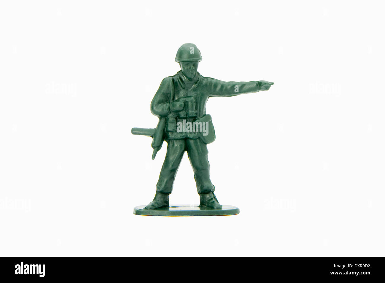 Immagine ravvicinata del giocattolo di plastica soldati Foto Stock