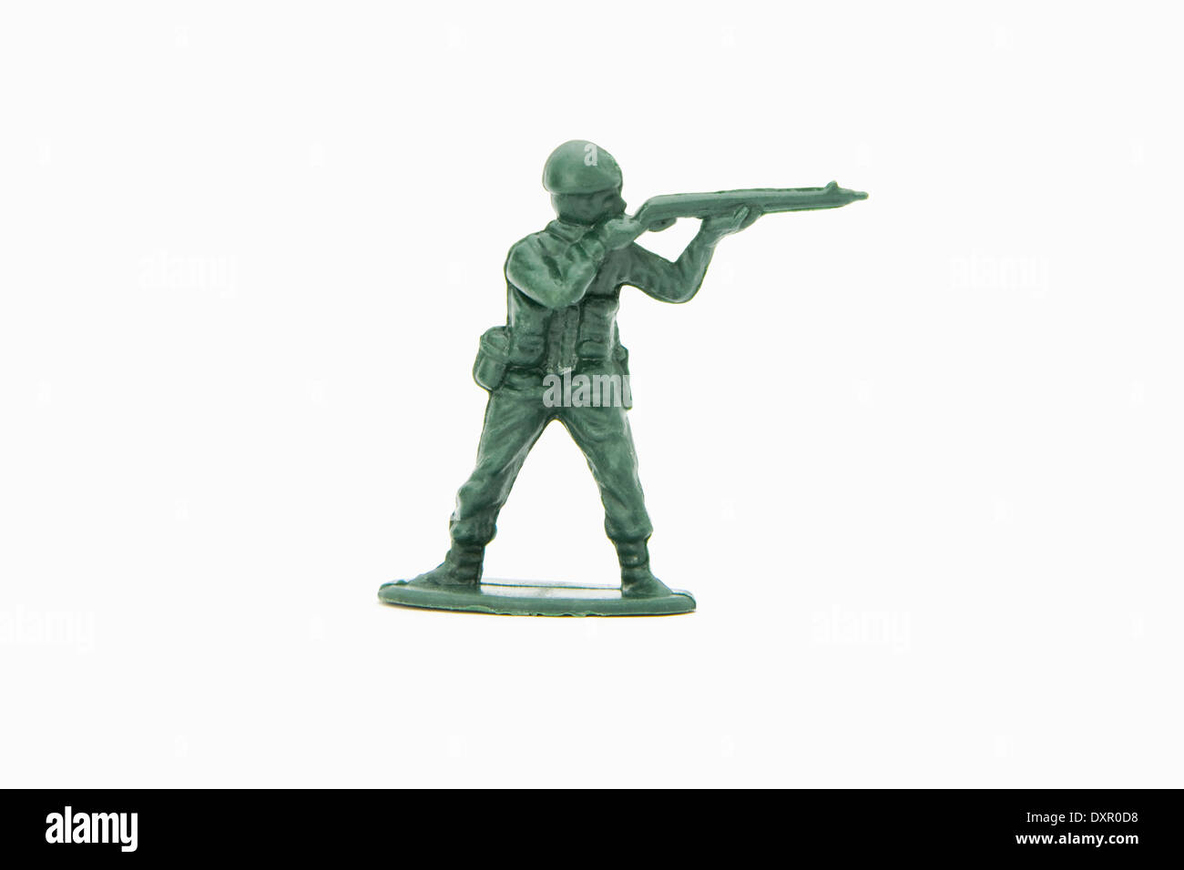 Immagine ravvicinata del giocattolo di plastica soldati Foto Stock