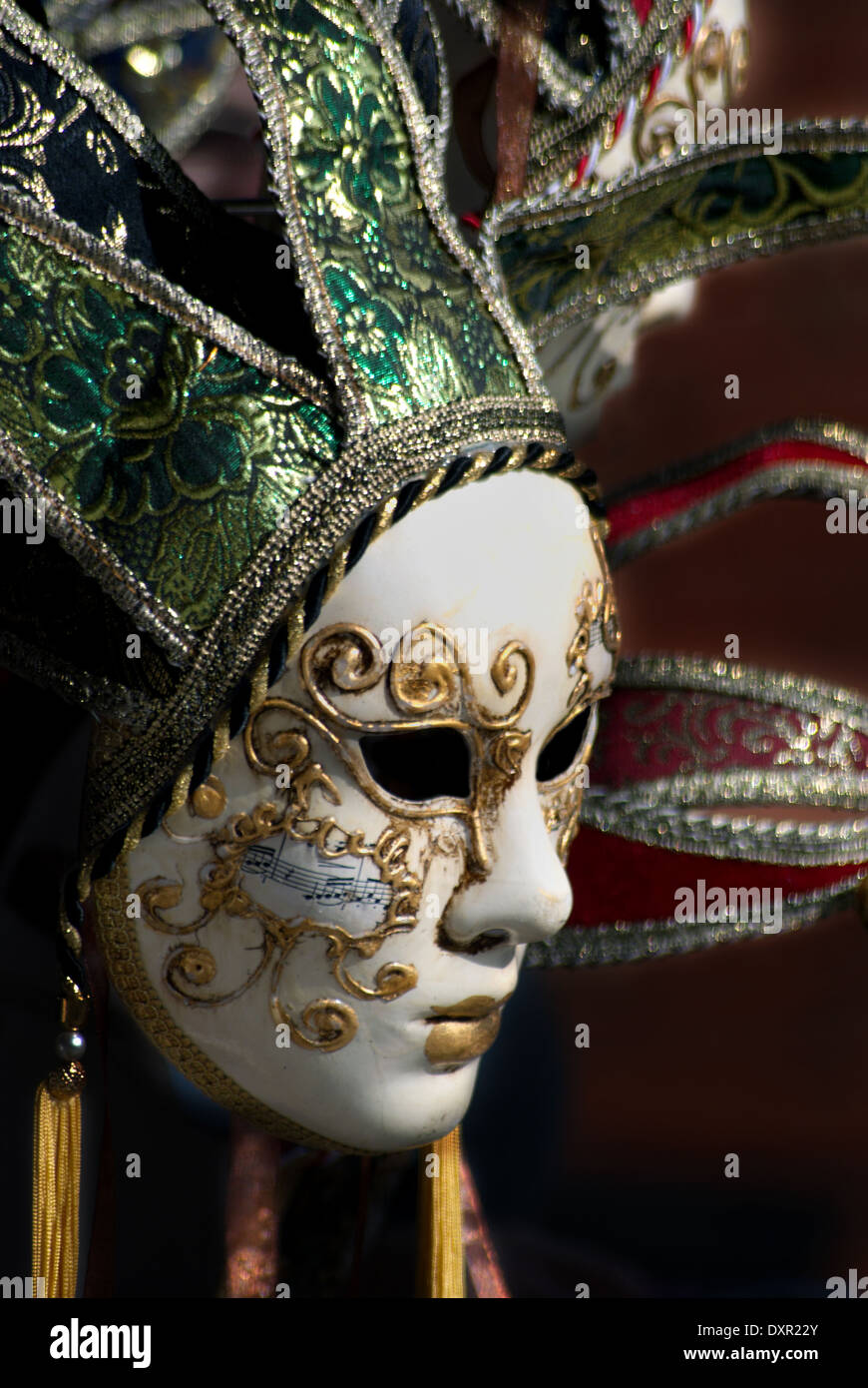 Veneziano maded a mano e dipinto maschera decorati Foto Stock