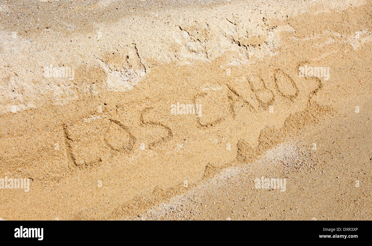 Los Cabos nella sabbia Foto Stock