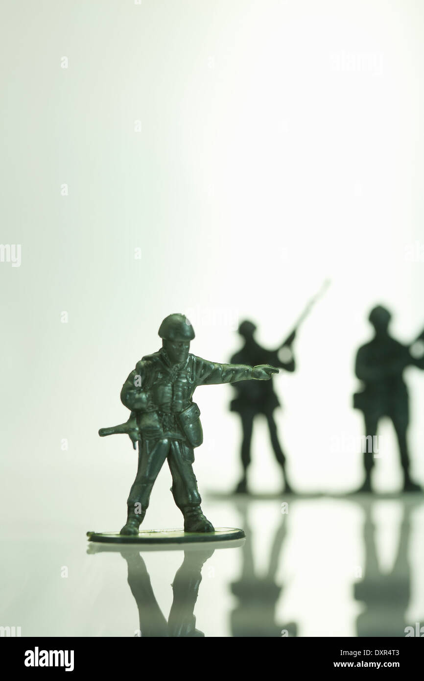 Giocattolo di plastica soldati Foto Stock