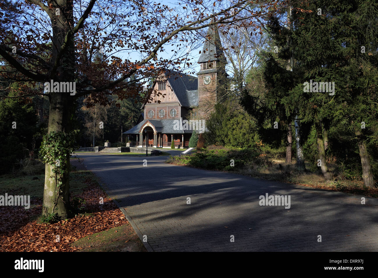 Stahnsdorf, Germania, Cappella Stahnsdorfer Suedwest cimitero Foto Stock