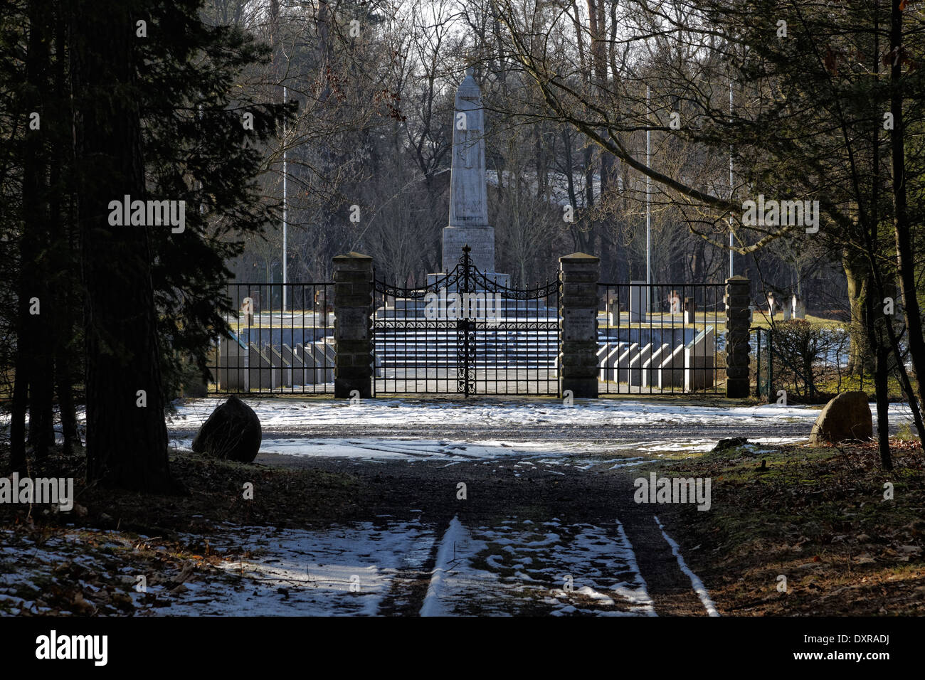 Stahnsdorf, Germania, cimitero militare italiano per i caduti della prima guerra mondiale Foto Stock
