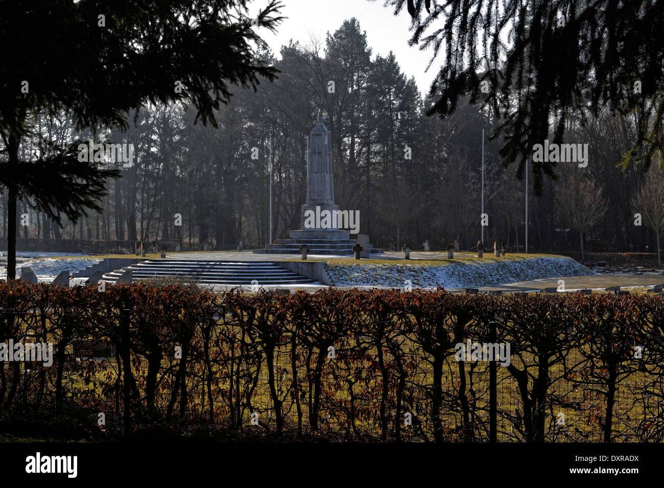 Stahnsdorf, Germania, cimitero militare italiano per i caduti della prima guerra mondiale Foto Stock