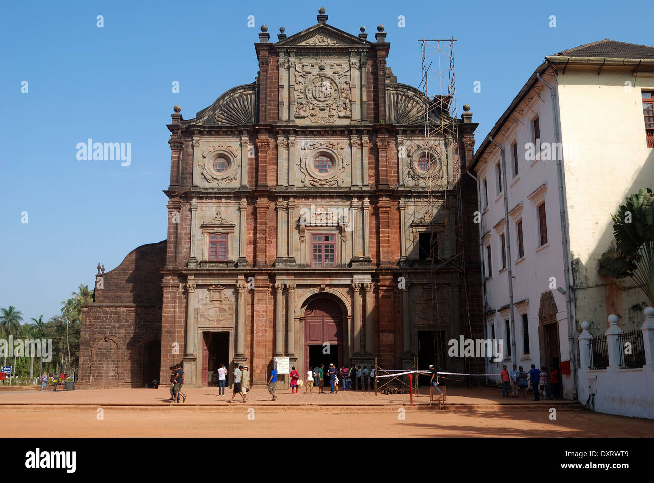 Basalica bom Jesus chiesa,Goa, India. Questo è un sito patrimonio mondiale dell'UNESCO. Foto Stock