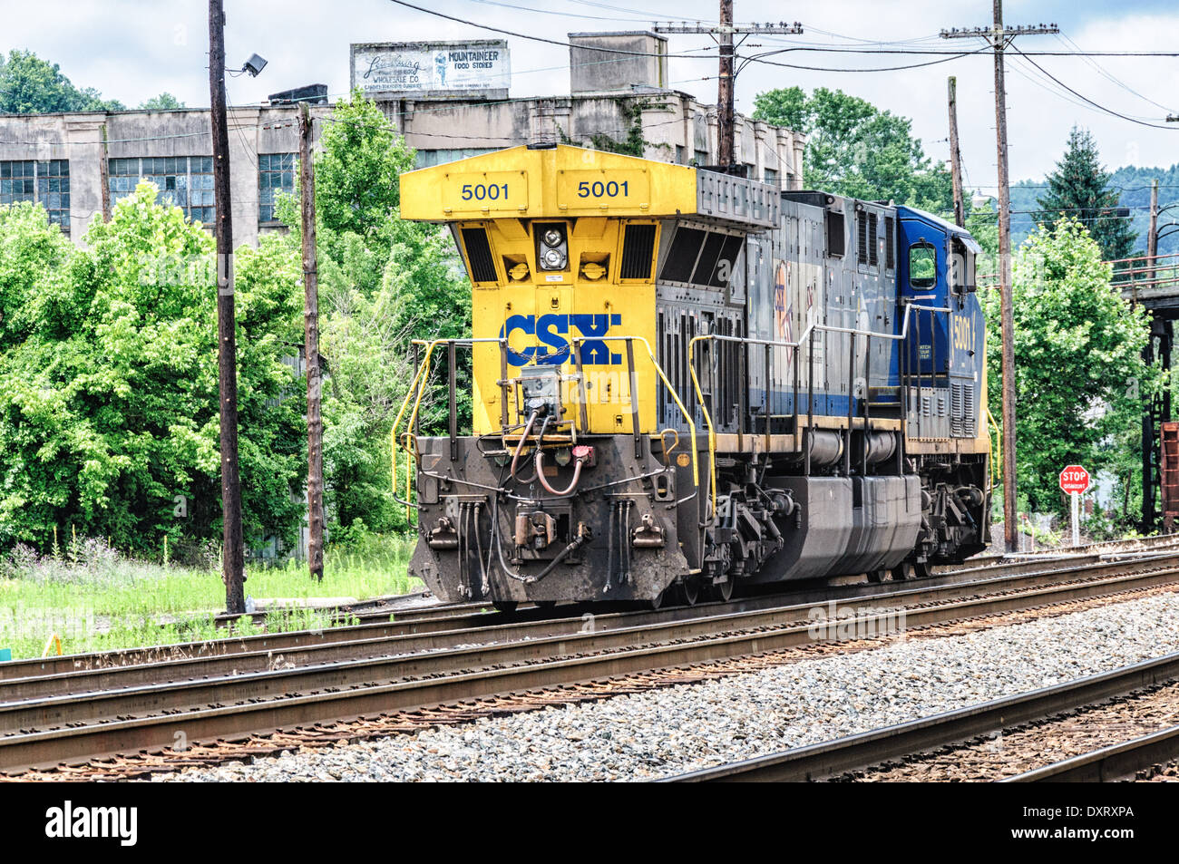 CSX GE AC6000CW locomotiva n. 5001, Ronceverte, West Virginia Foto Stock