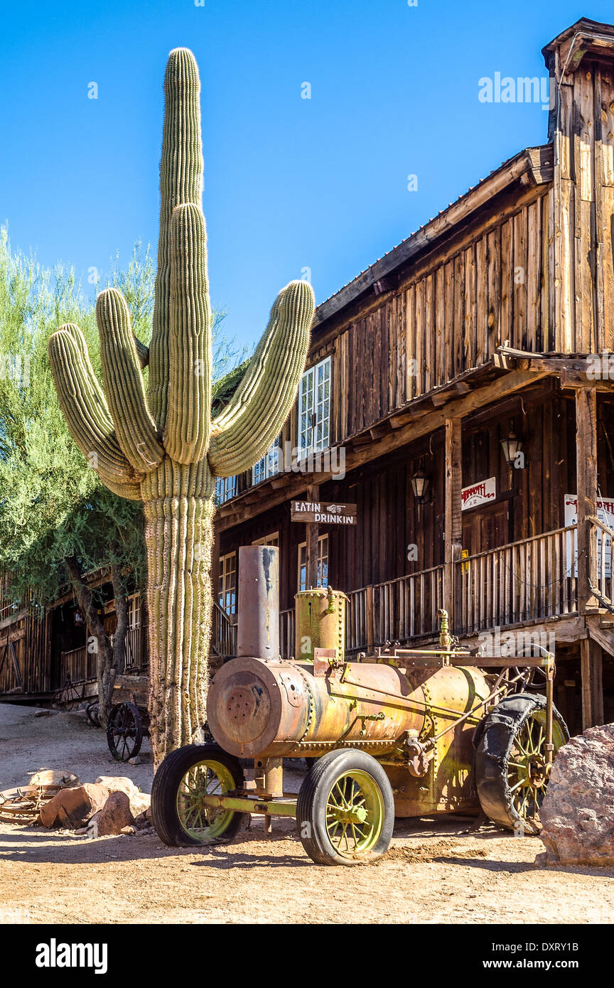 Goldfield Ghost Town, Mammoth Mine Road, Goldfield, Arizona Foto Stock